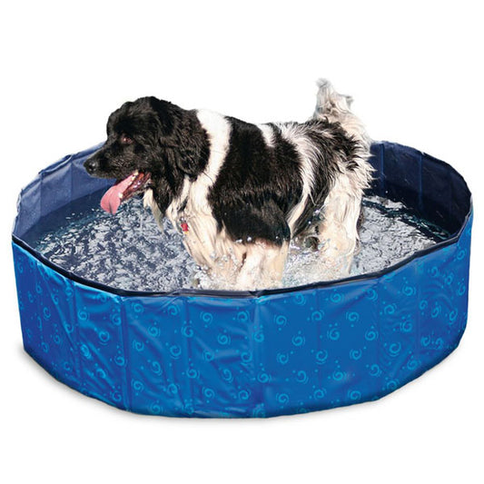 Karlie Flamingo DOGGY POOL Swimming Pool for Dogs - Blue Patterned