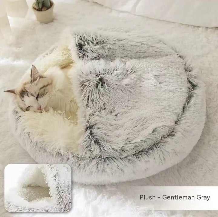 Pet Winter Bed Round Plush Warm