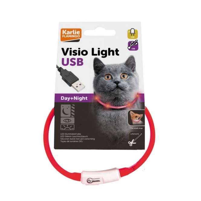 Karlie Visio Light Cat LED Tube with USB - Red