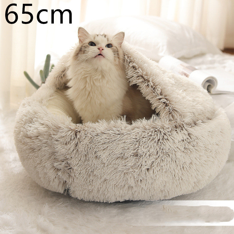 Pet Winter Bed Round Plush Warm