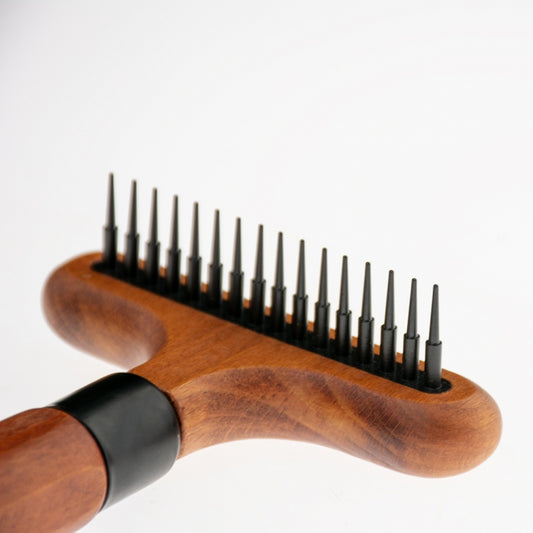 EBI Noir Japandi detangling rake with rotating tines