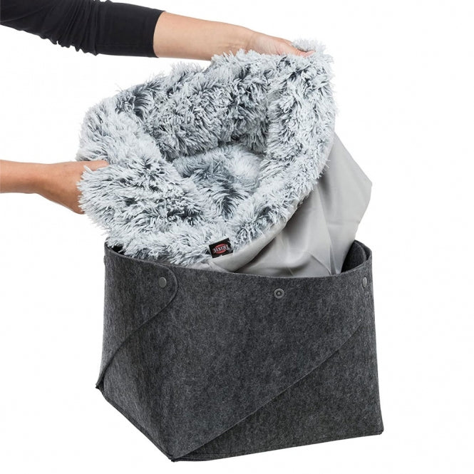 Trixie Harvey cat bed made of felt and plush