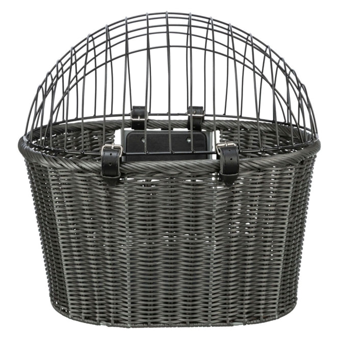 Trixie front bicycle basket made of polyrattan