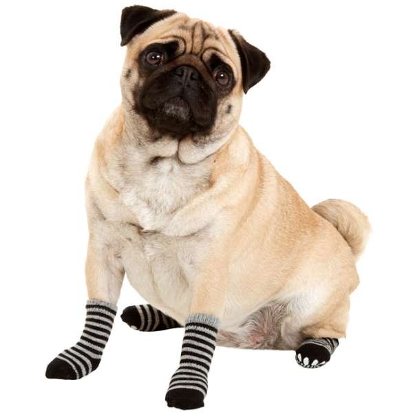 Karlie Doggy Socks Dog Socks 4-Pack - Black/Grey
