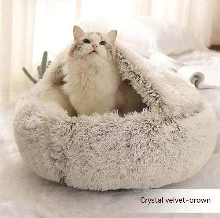 Pet Winter Bed Round Plush Warm